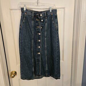 Jean midi skirt